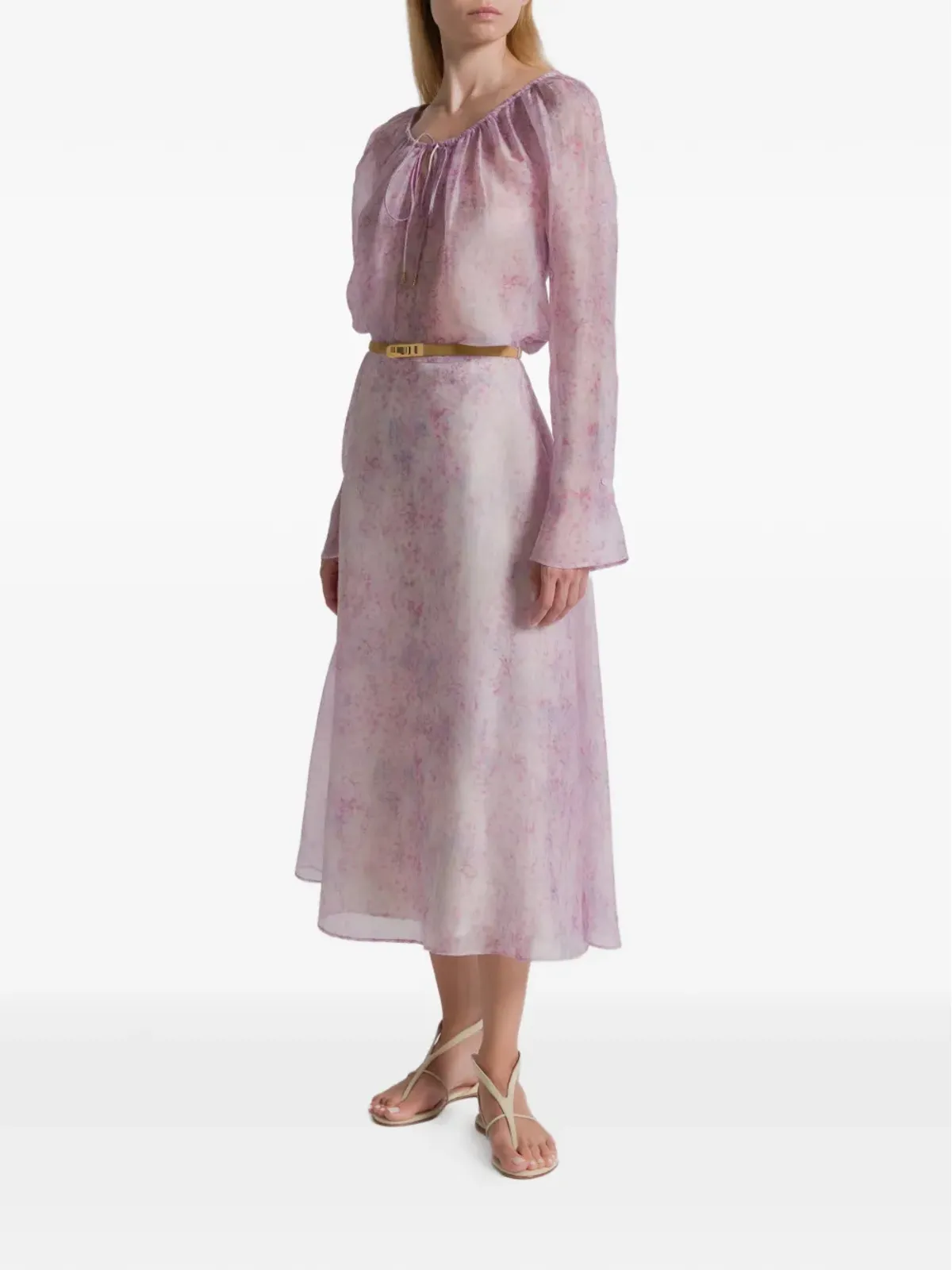 Alberta Ferretti 花柄長袖ブラウス - 画像2