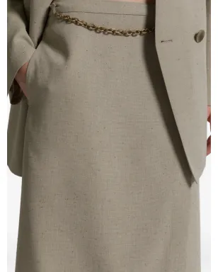 Alberta Ferretti スリットディテール ミディスカート - サムネイル4