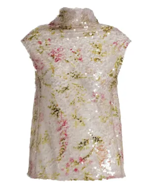 Alberta Ferretti スパンコール花柄ノースリーブタンクトップ - サムネイル1
