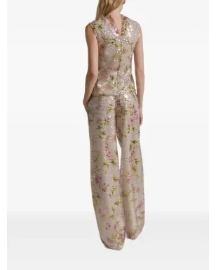Alberta Ferretti スパンコール花柄ノースリーブタンクトップ - サムネイル3