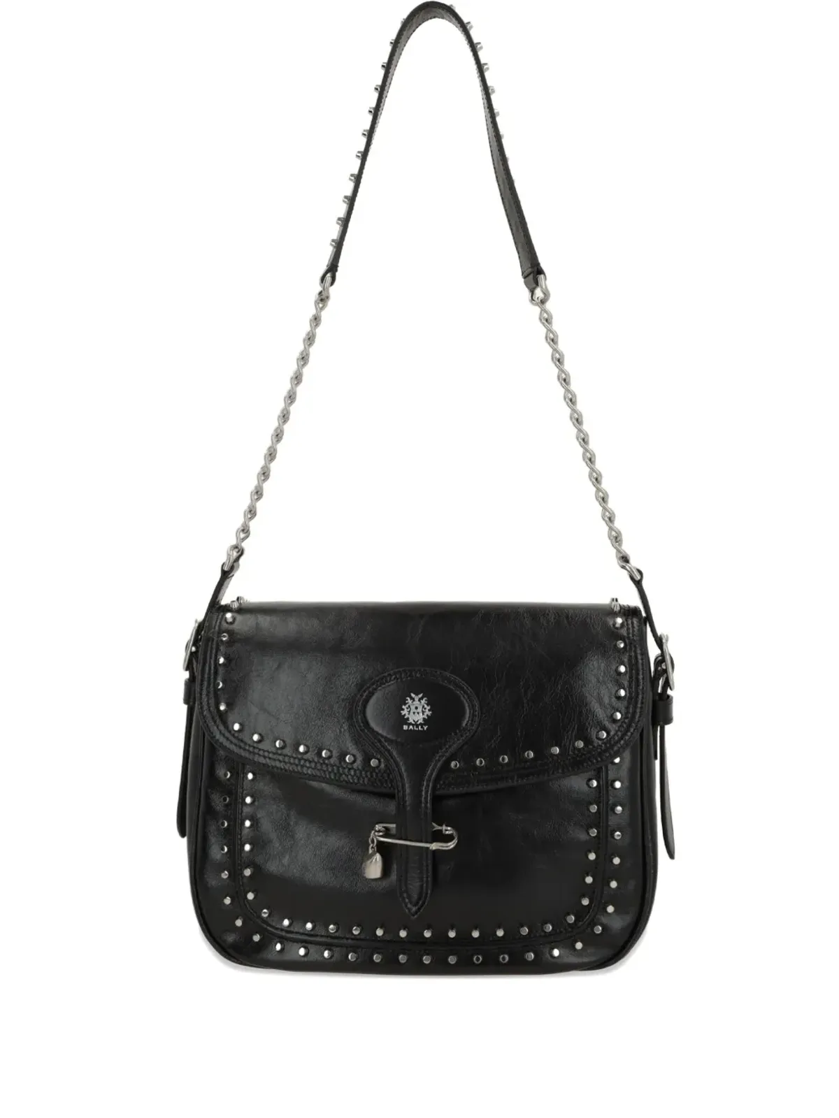 Bally Beckett studded shoulder bag - Black - 画像1