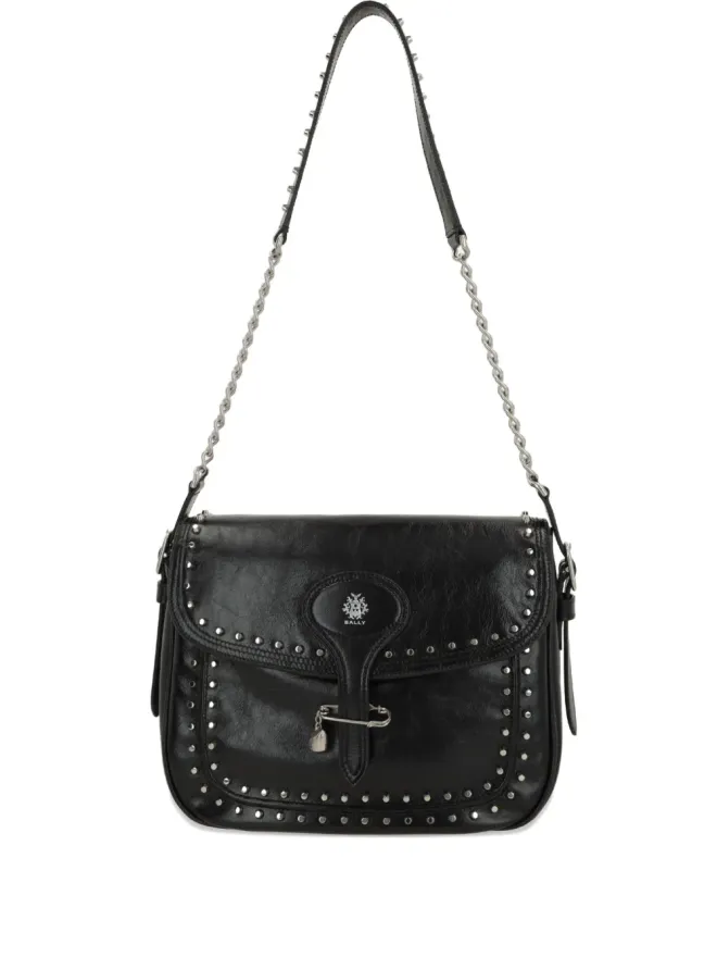 Bally Bally Beckett studded shoulder bag - Blackの商品画像