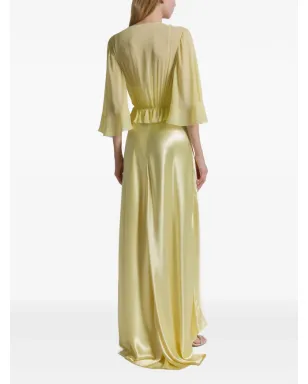 Alberta Ferretti フリル付きロングドレス - サムネイル3