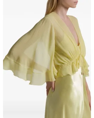 Alberta Ferretti フリル付きロングドレス - サムネイル4