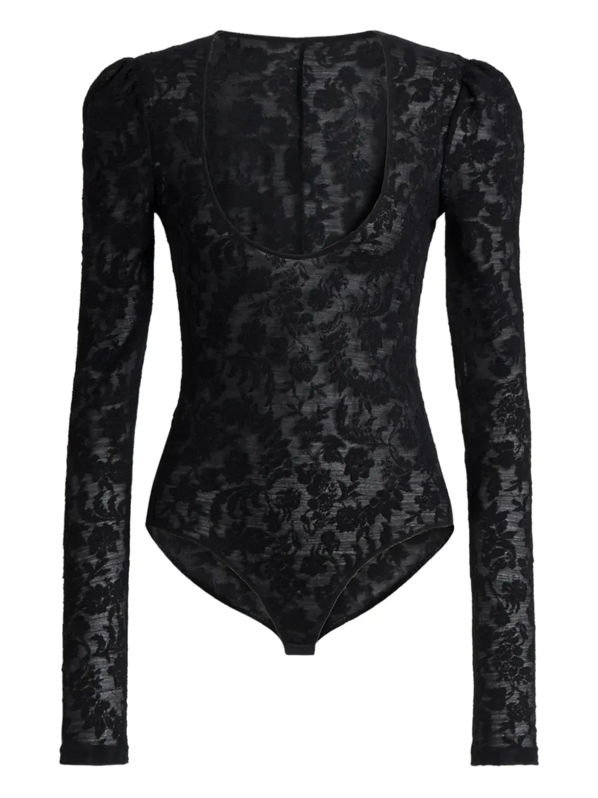 Alberta Ferretti フローラルレース長袖ボディスーツ - 画像1