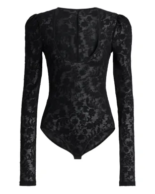Alberta Ferretti フローラルレース長袖ボディスーツ - サムネイル1