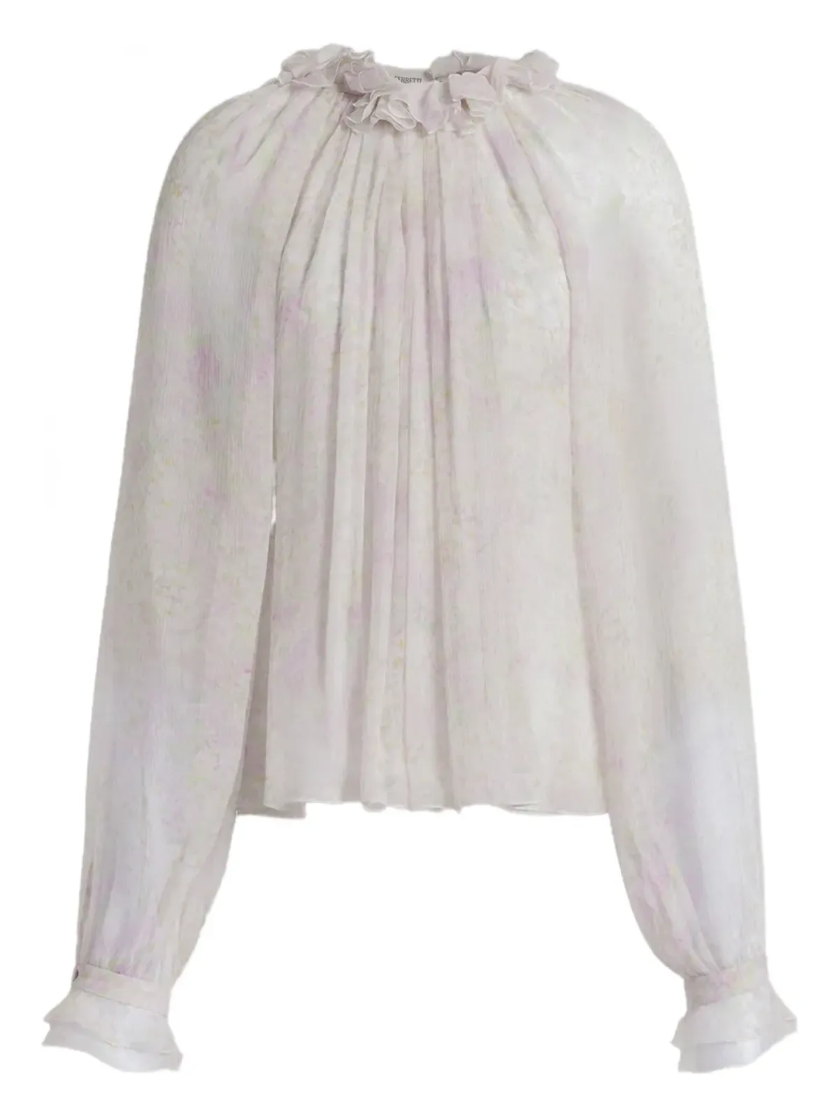Alberta Ferretti フリル花柄トップス - 画像1