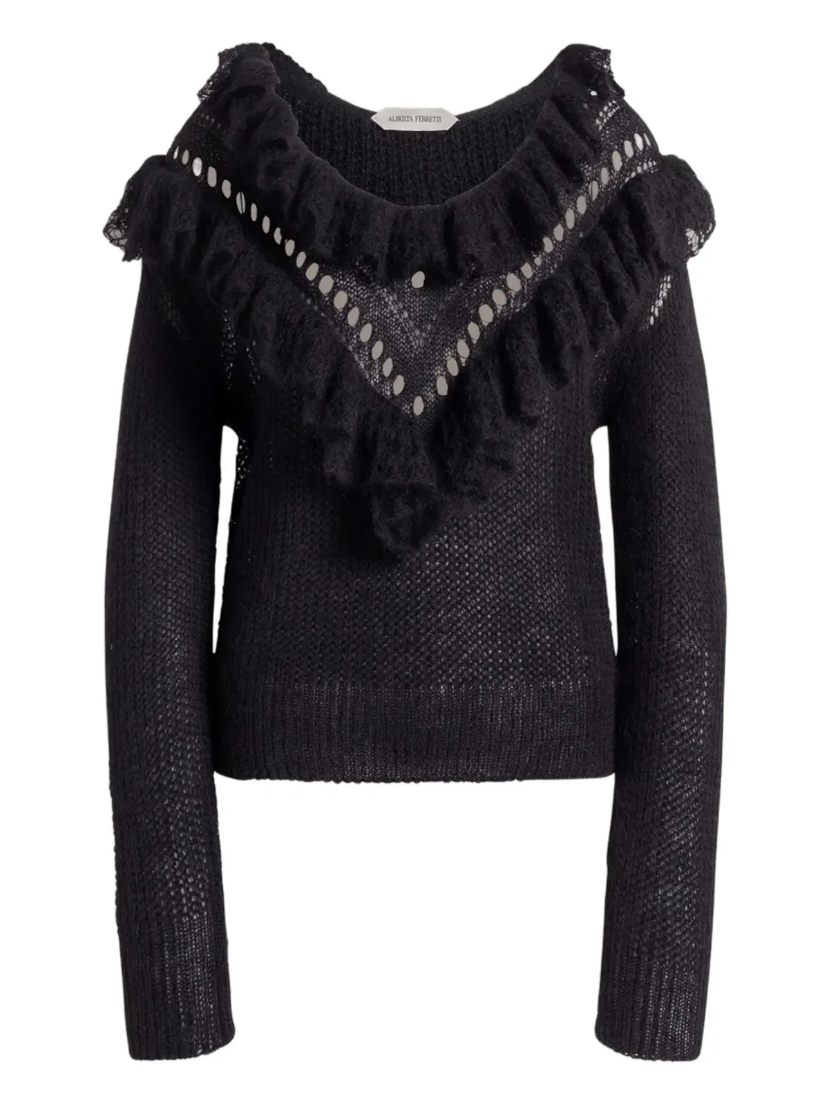Alberta Ferretti フリル付きニットウェア - 画像1
