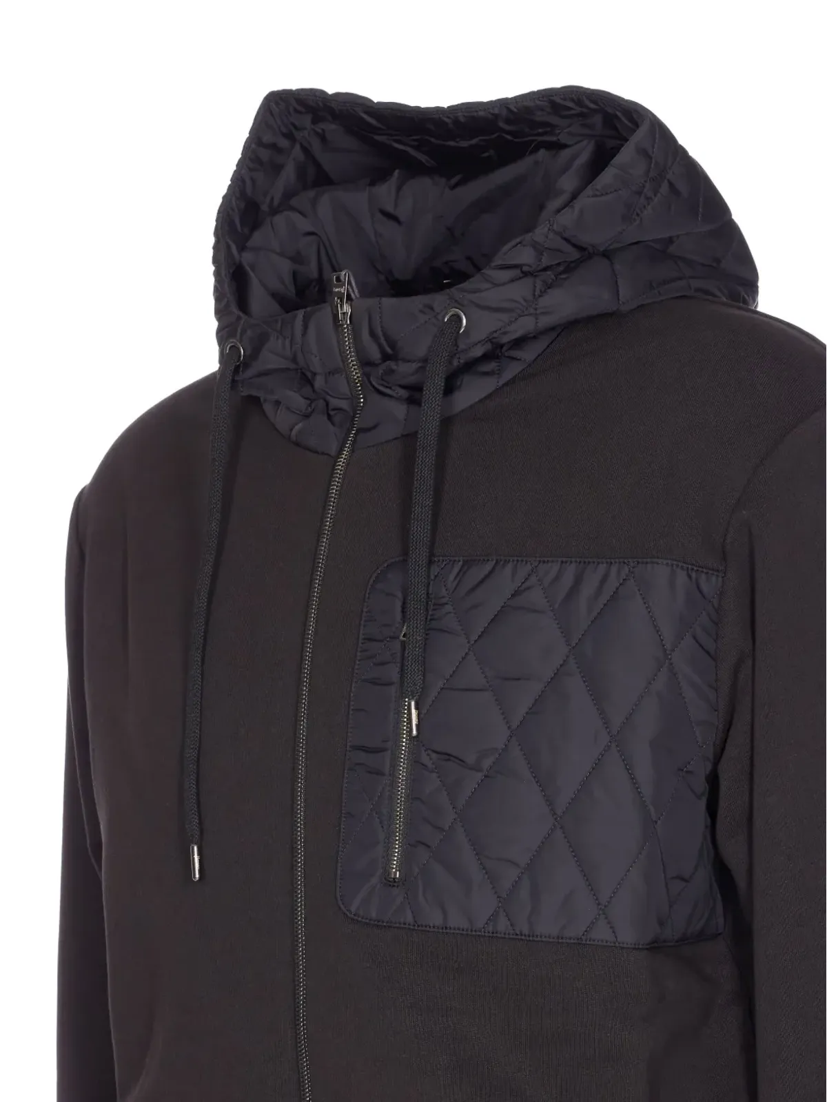 Herno キルテッドパネル ジップアップ スウェット - 画像3