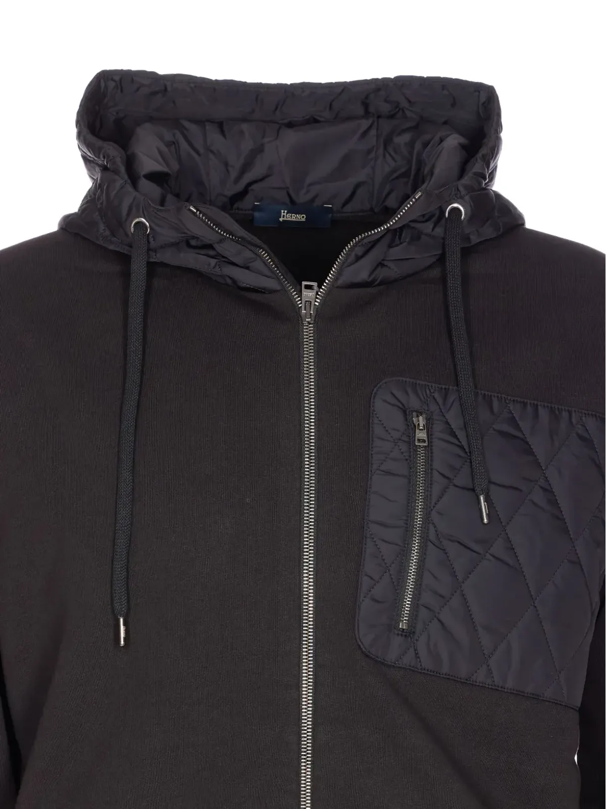 Herno キルテッドパネル ジップアップ スウェット - 画像4