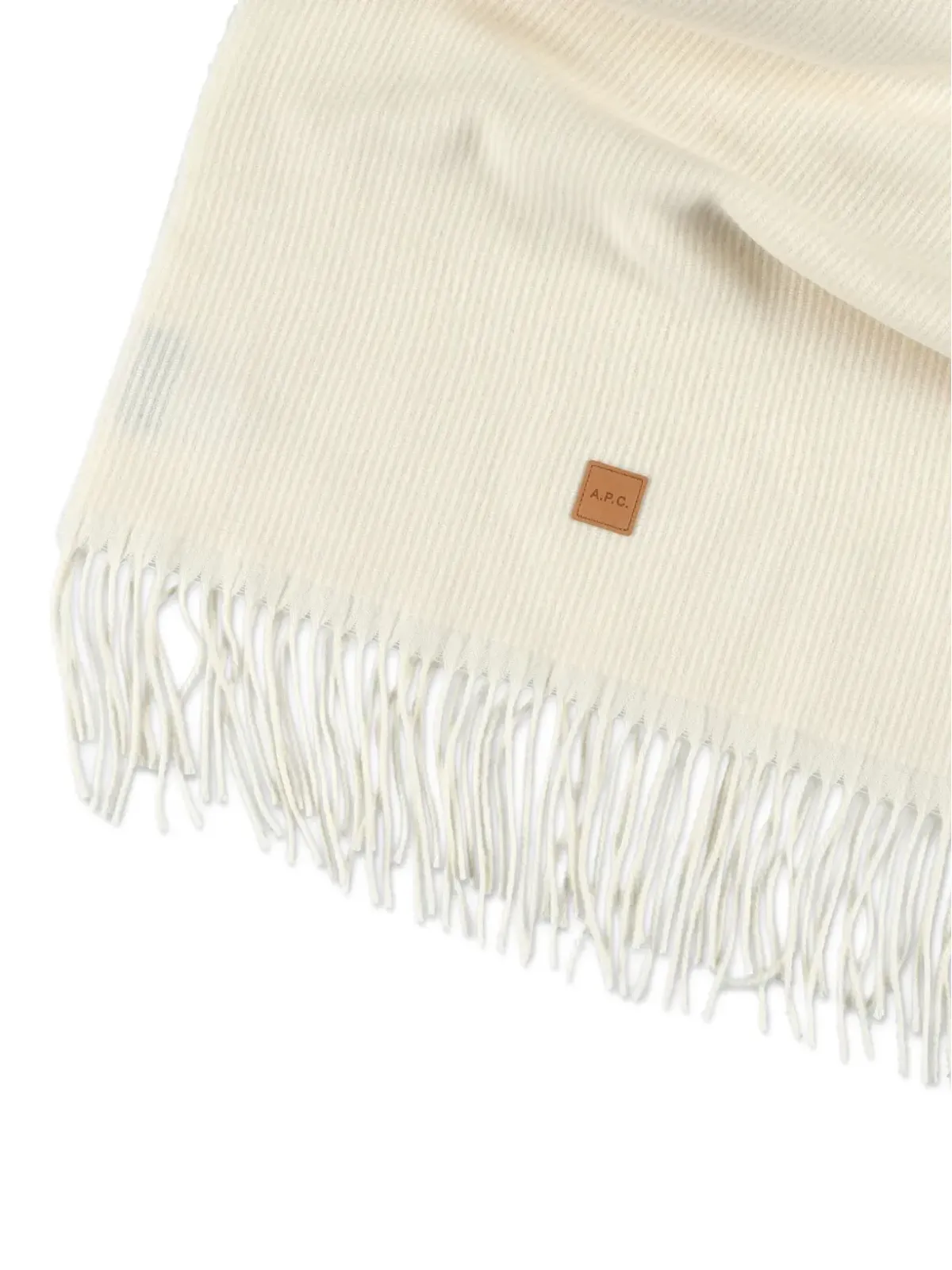 A.P.C. リブ編みフリンジスカーフ - 画像2