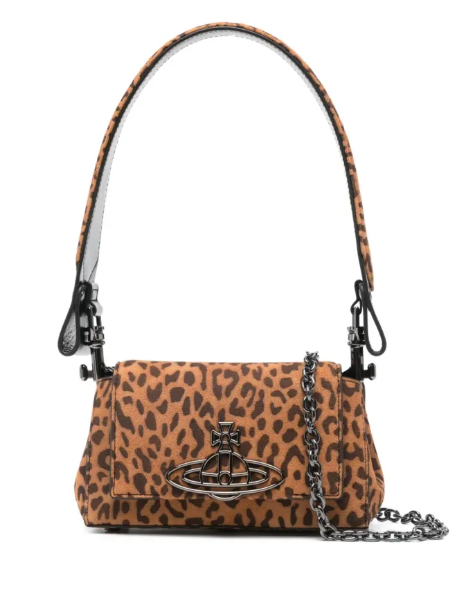 Vivienne Westwood Vivienne Westwood リンダ・オーブ装飾レオパード柄トートバッグの商品画像