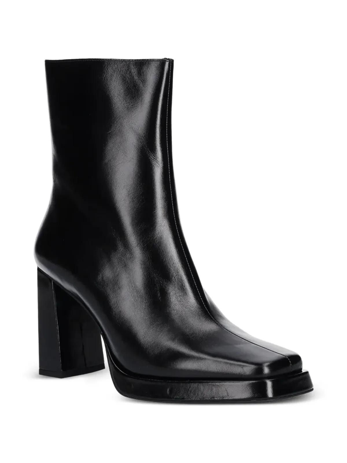 Jeffrey Campbell スクエアトゥジップアップ アンクルブーツ ブラック - 画像2