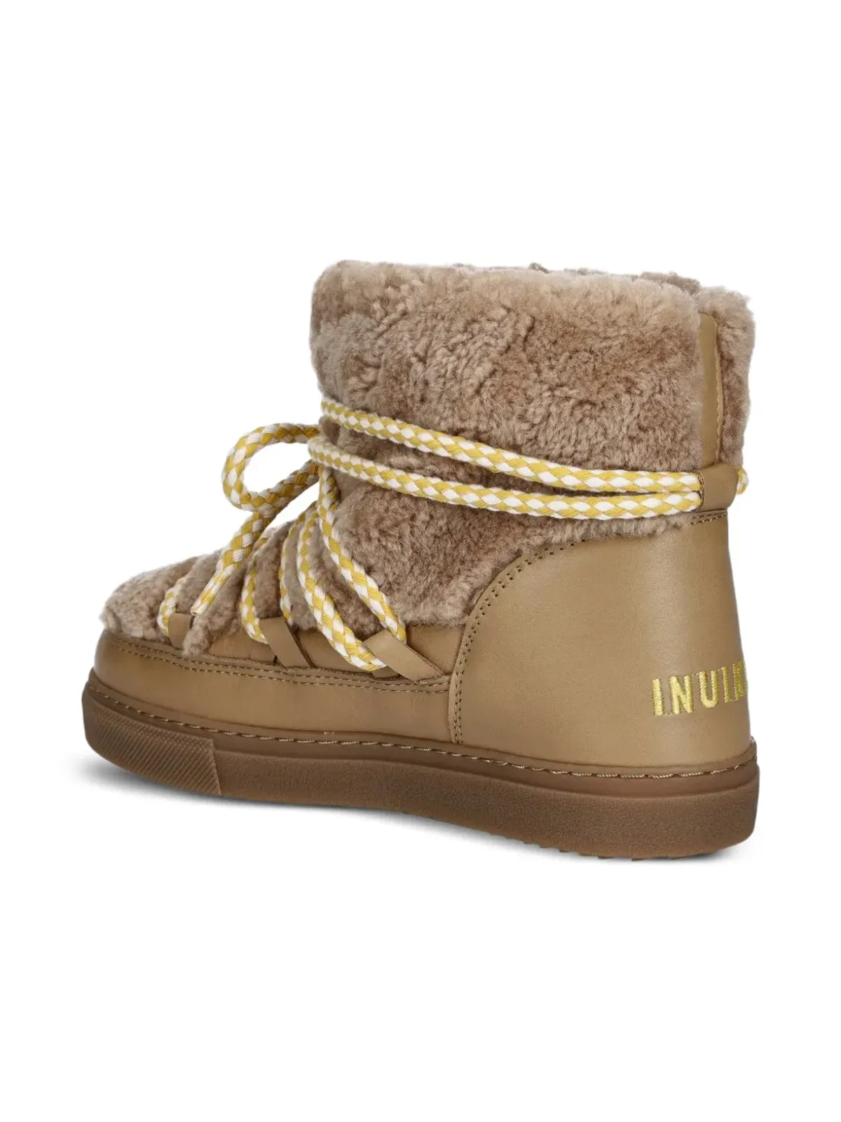Inuikii Curly shearling lace-up boots - Neutrals - 画像3
