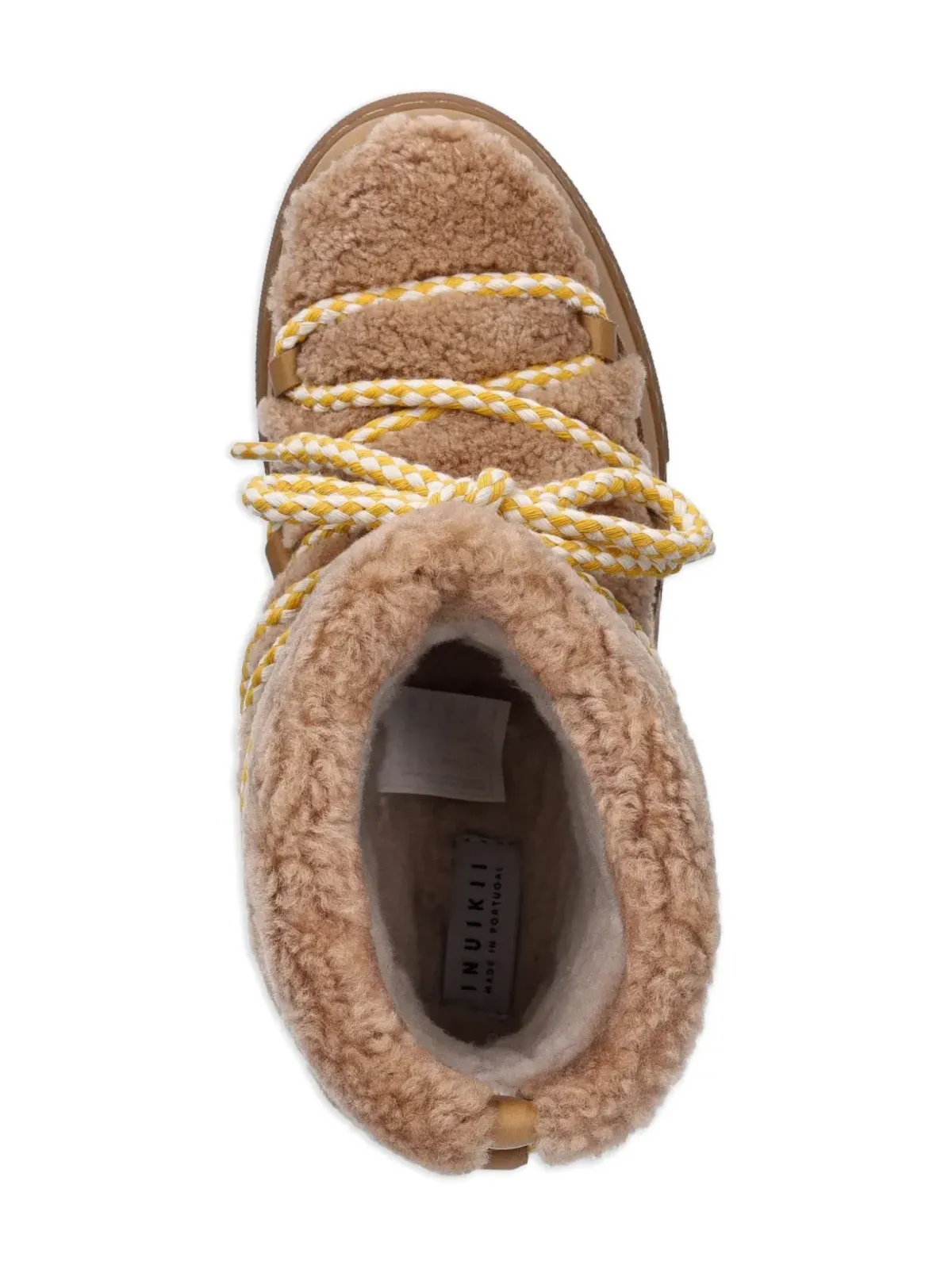 Inuikii Curly shearling lace-up boots - Neutrals - 画像4