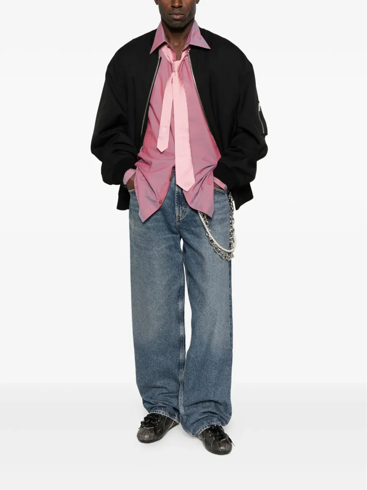 Vivienne Westwood オーブ装飾 ロングスリーブシャツ - ピンク - 画像2
