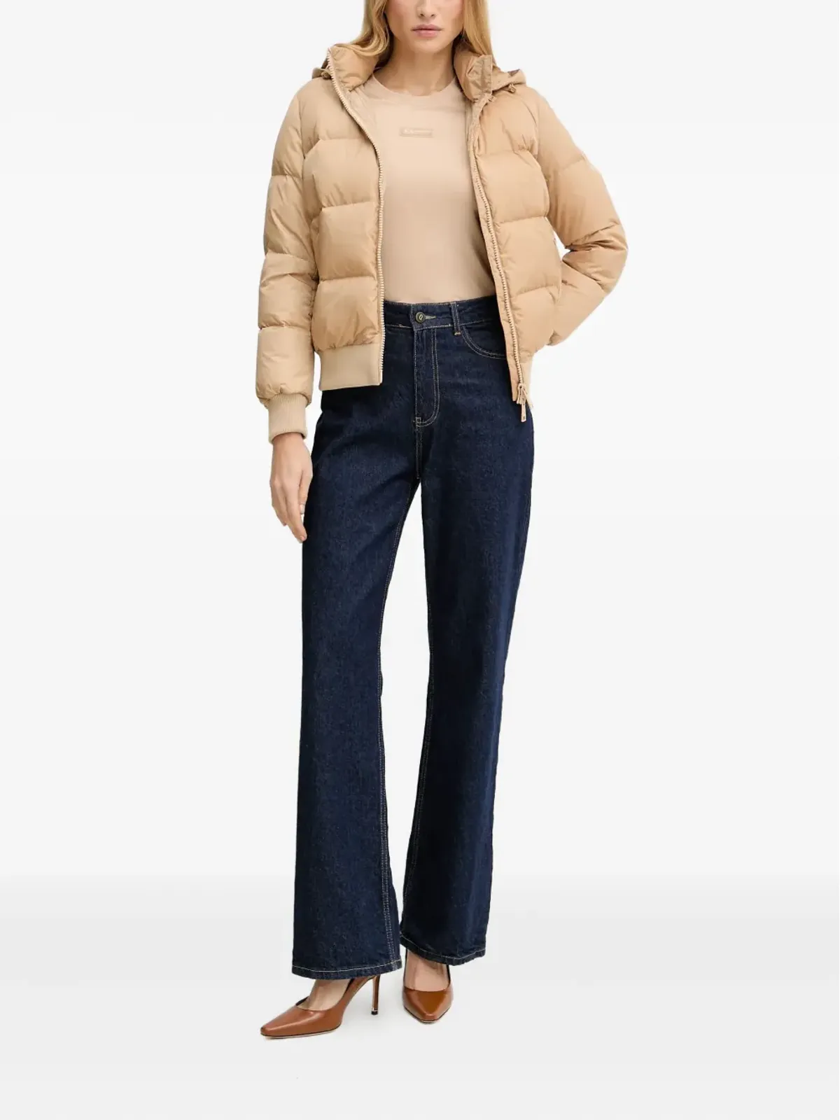 Armani Exchange フード付きロゴパッチジャケット - 画像2