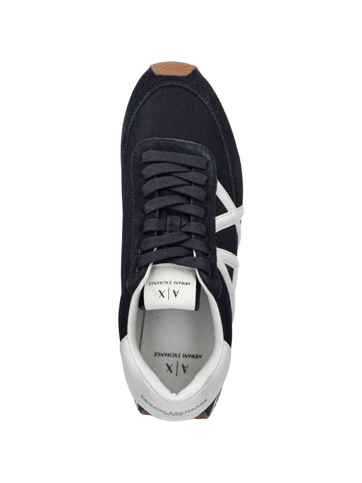 Armani Exchange レースアップ ロゴディテール スニーカー - Blue - 画像4
