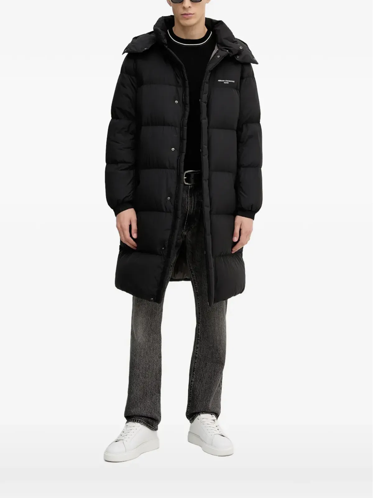Armani Exchange hooded quilted coat - 画像1