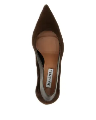 Aquazzura 85mm スエード×レザーパンプス ブラウン - サムネイル3