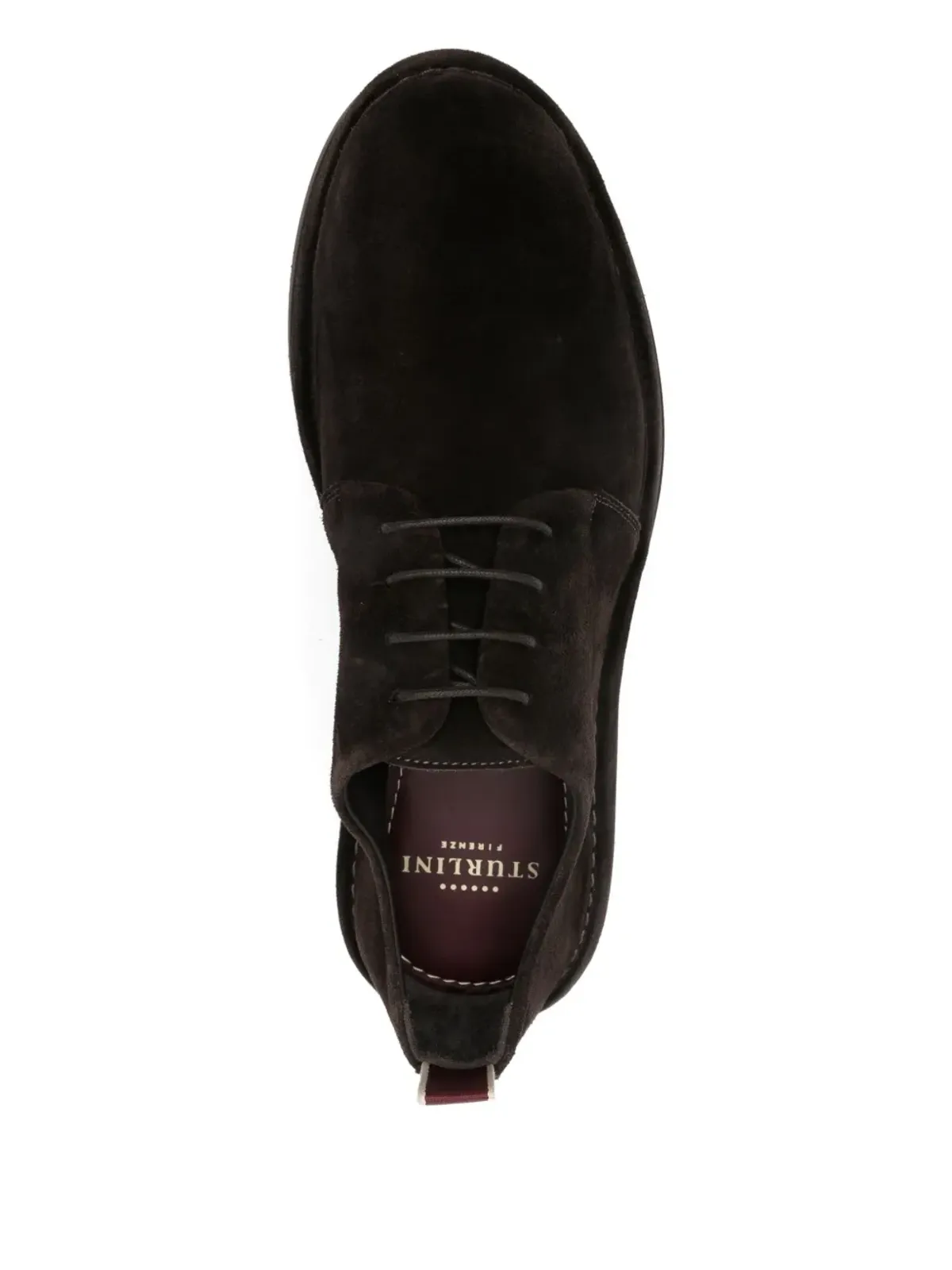 sturlini firenze suede lace-up derby shoes - Brown - 画像4