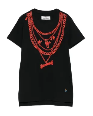 Vivienne Westwood チェーンプリントTシャツ ブラック - サムネイル1