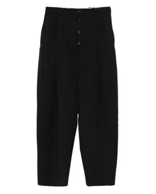 Jacquemus ワイドレッグウールパンツ - ブラック - サムネイル1