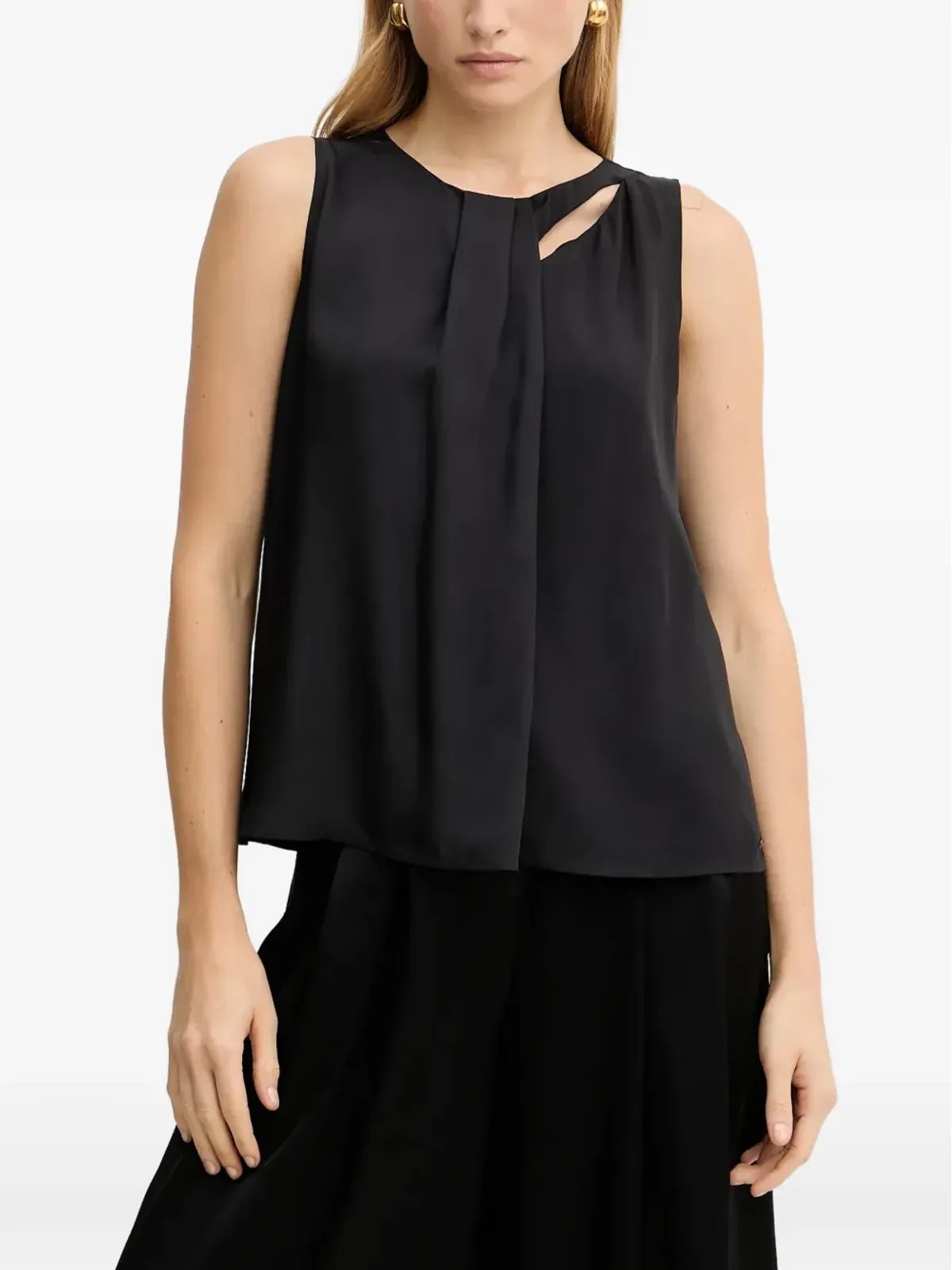 Armani Exchange カットアウト ノースリーブ ブラウス - 画像1