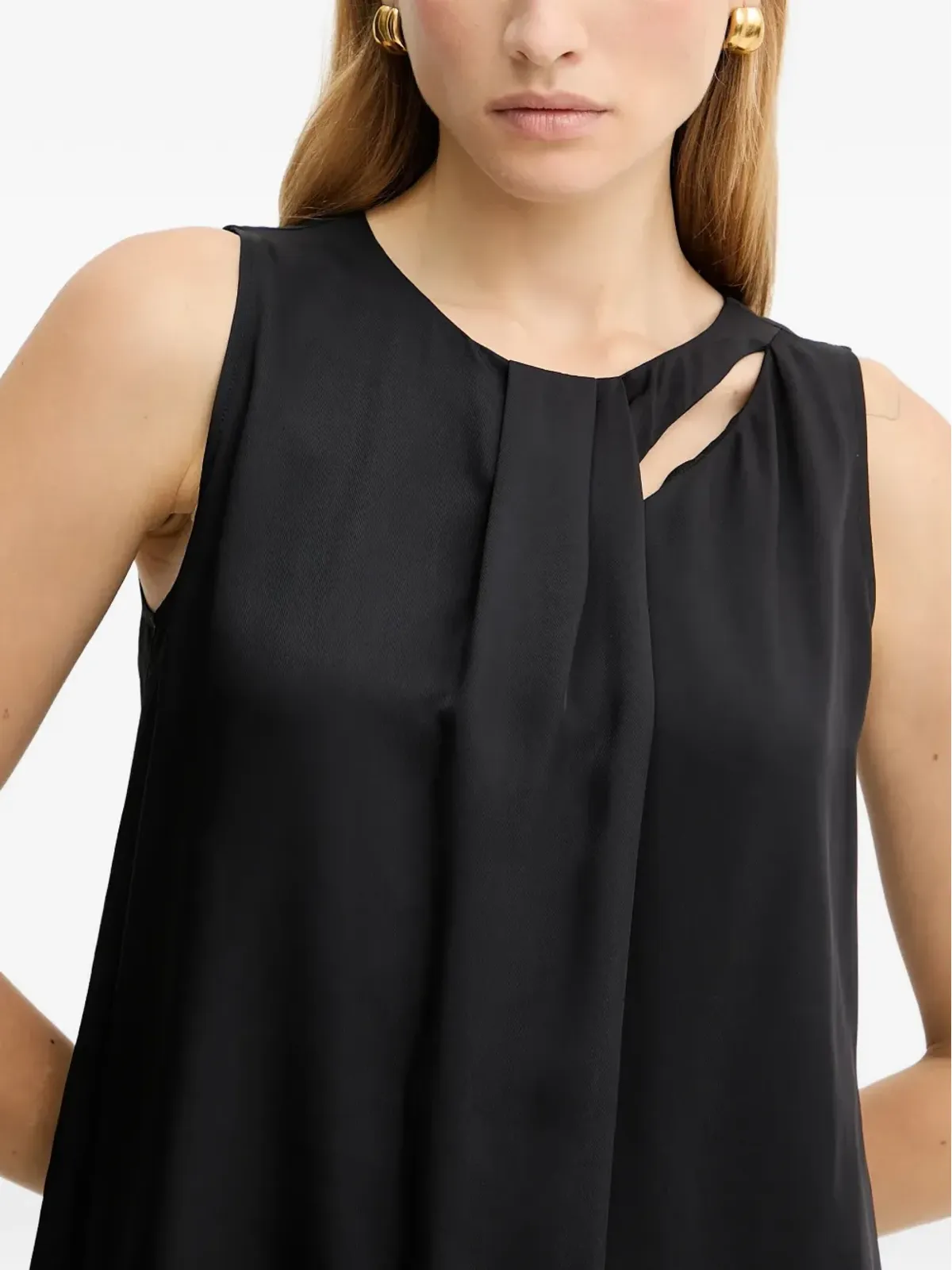 Armani Exchange カットアウト ノースリーブ ブラウス - 画像4