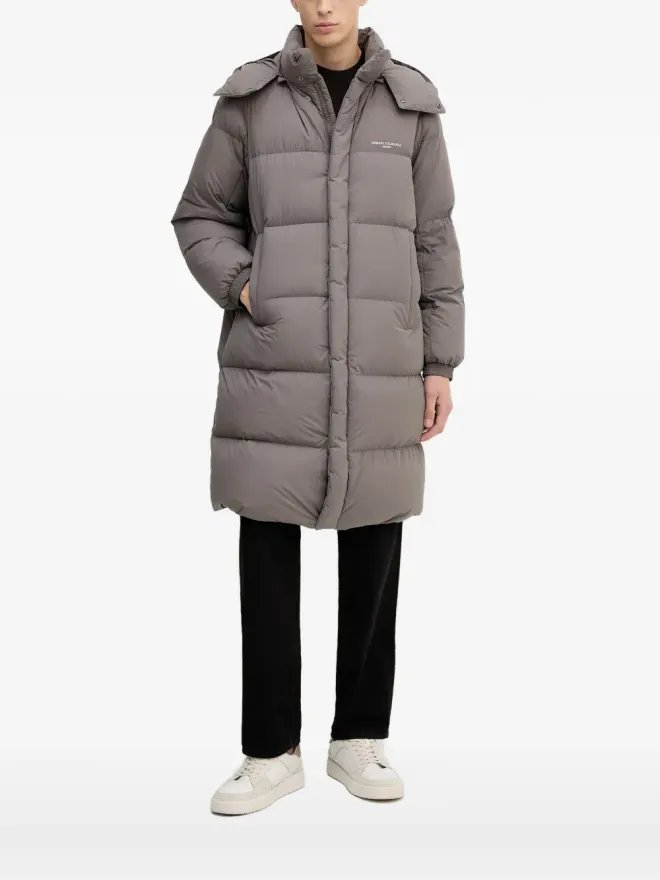 Armani Exchange Armani Exchange ダウン入りフード付きコート - グレーの商品画像