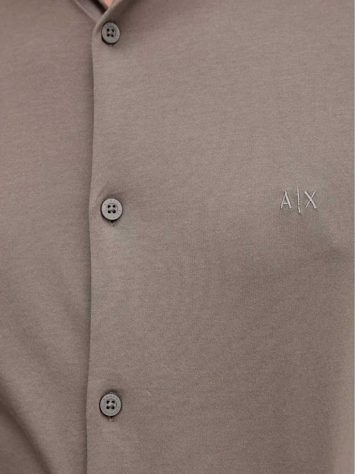 Armani Exchange ロゴ刺繍シャツ - グレー - 画像5