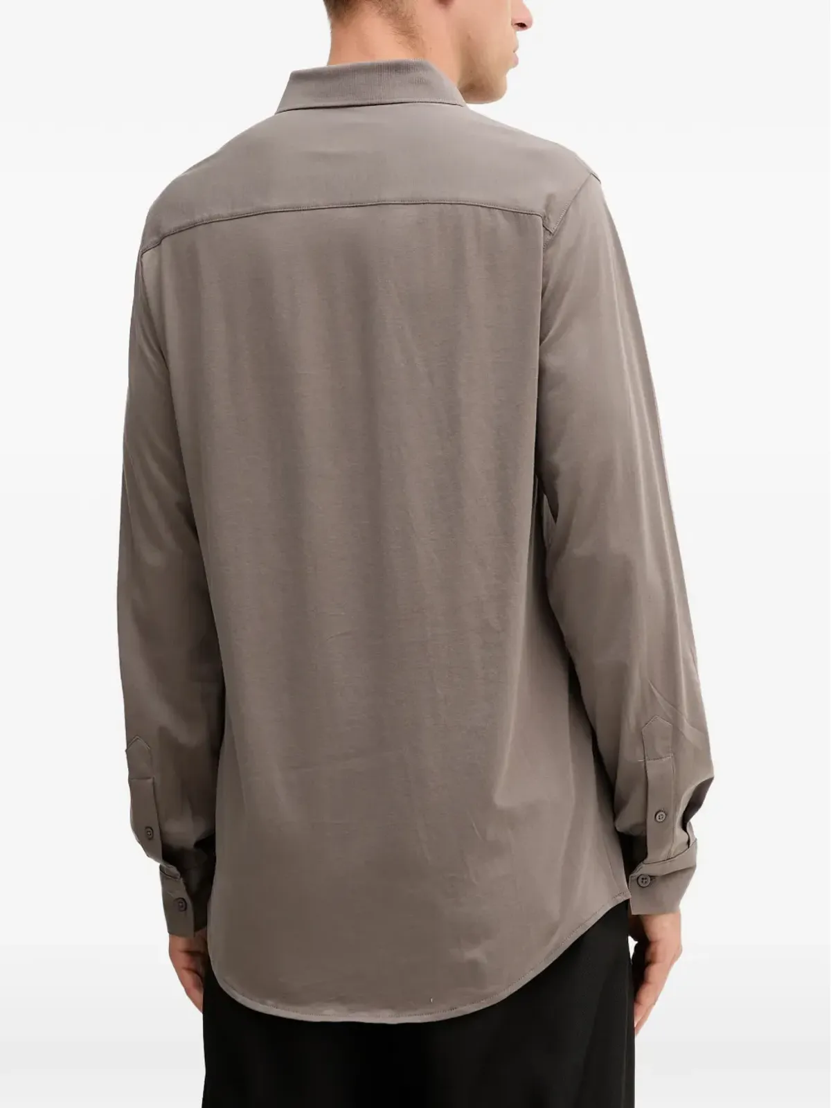 Armani Exchange ロゴ刺繍シャツ - グレー - 画像3