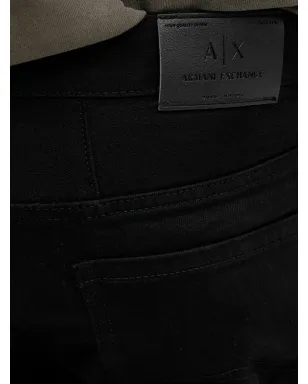 Armani Exchange 黒のスキニージーンズ - サムネイル4
