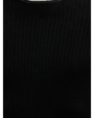 Armani Exchange ブラックのリブ編みセーター - サムネイル5