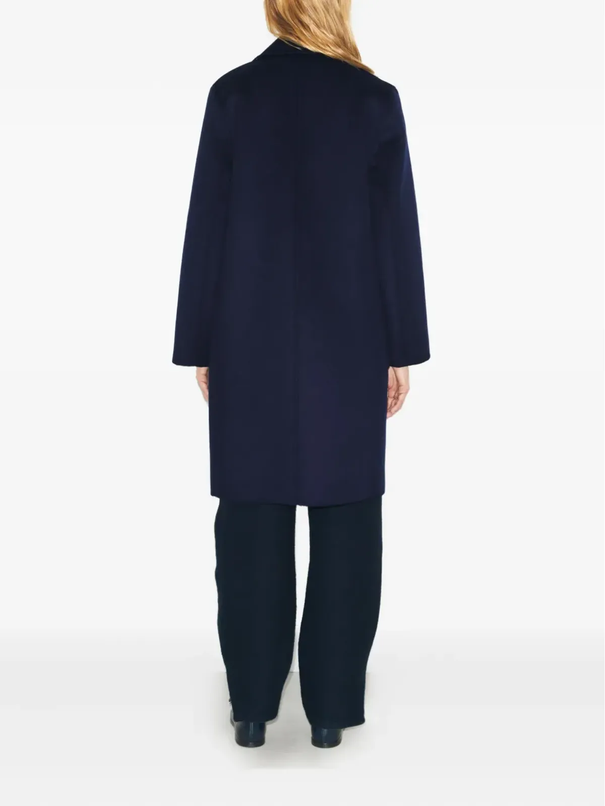 Tory Burch モノグラムジャカードウールコート - Blue - 画像3