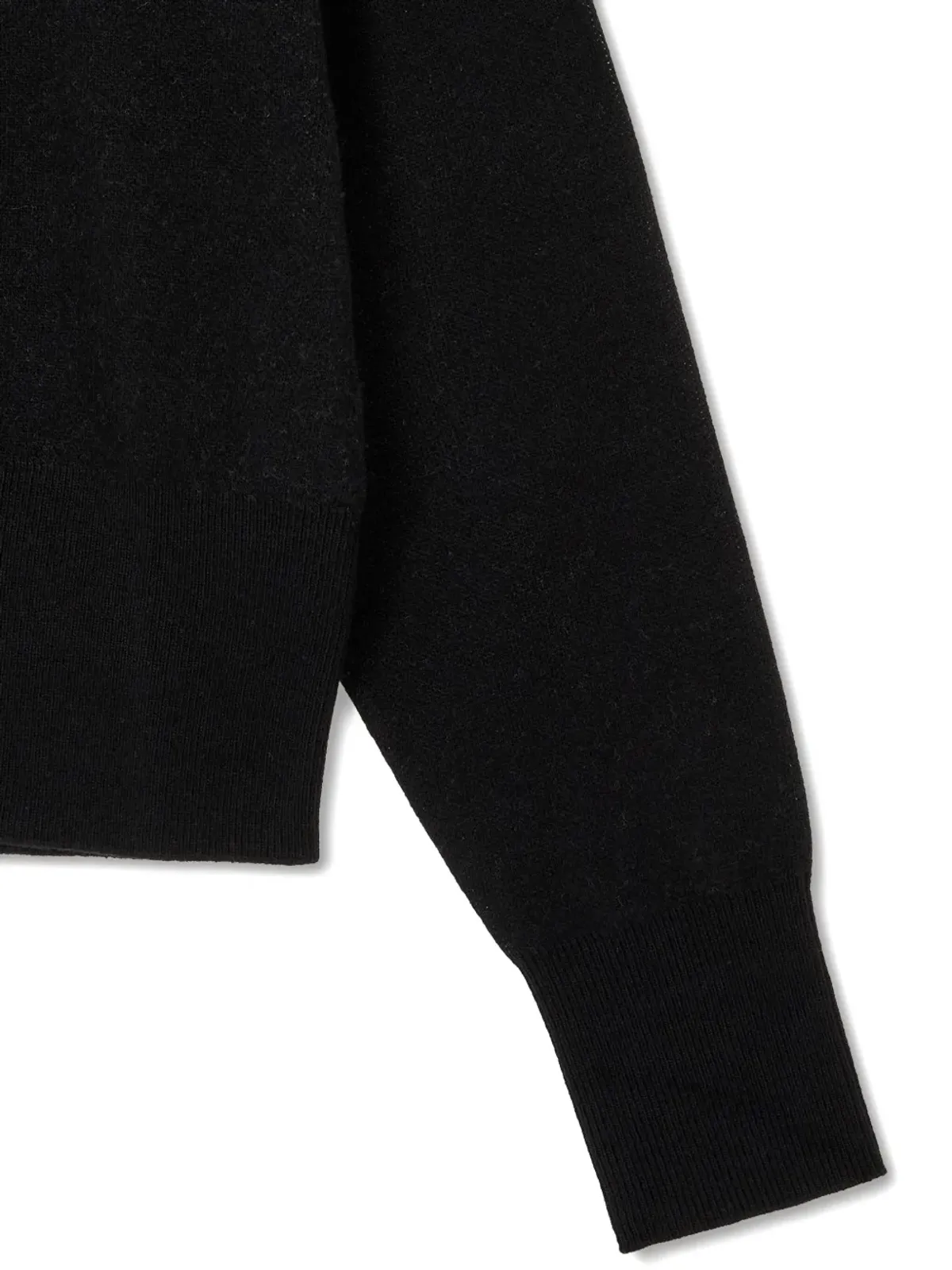TOMBOY zip-front logo-detail cardigan - Black - 画像5
