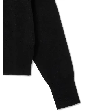TOMBOY zip-front logo-detail cardigan - Black - サムネイル5