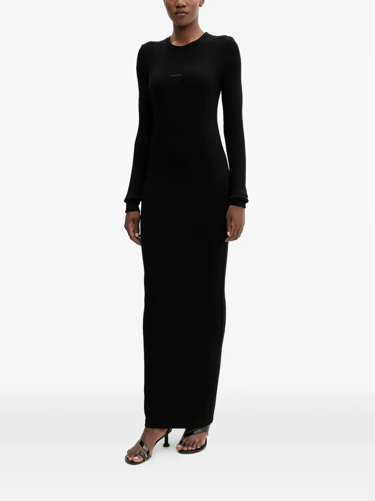 La Mania Lee long-sleeved maxi dress - Black - 画像3