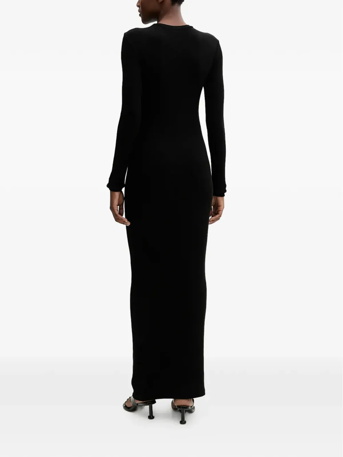 La Mania Lee long-sleeved maxi dress - Black - 画像4