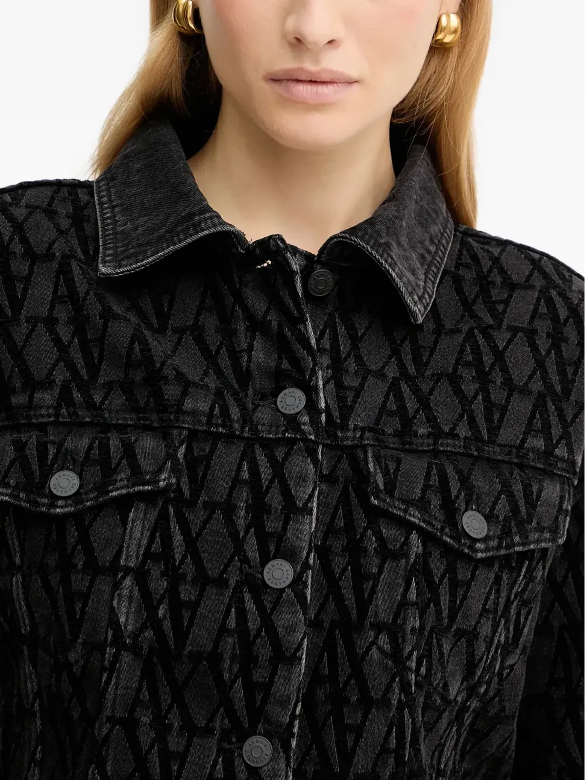 Armani Exchange パターンデニムジャケット - 画像4