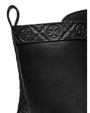 Tory Burch モノグラムディテール ラグソール アンクルブーツ - ブラック - サムネイル3