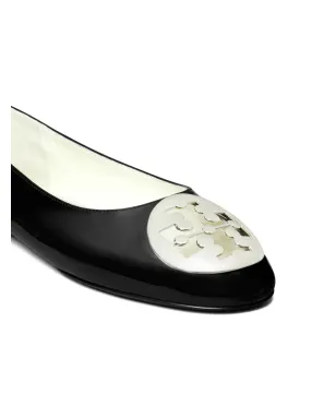 Tory Burch Reva ロゴプレート付き レザー バレエフラット - ブラック - サムネイル5