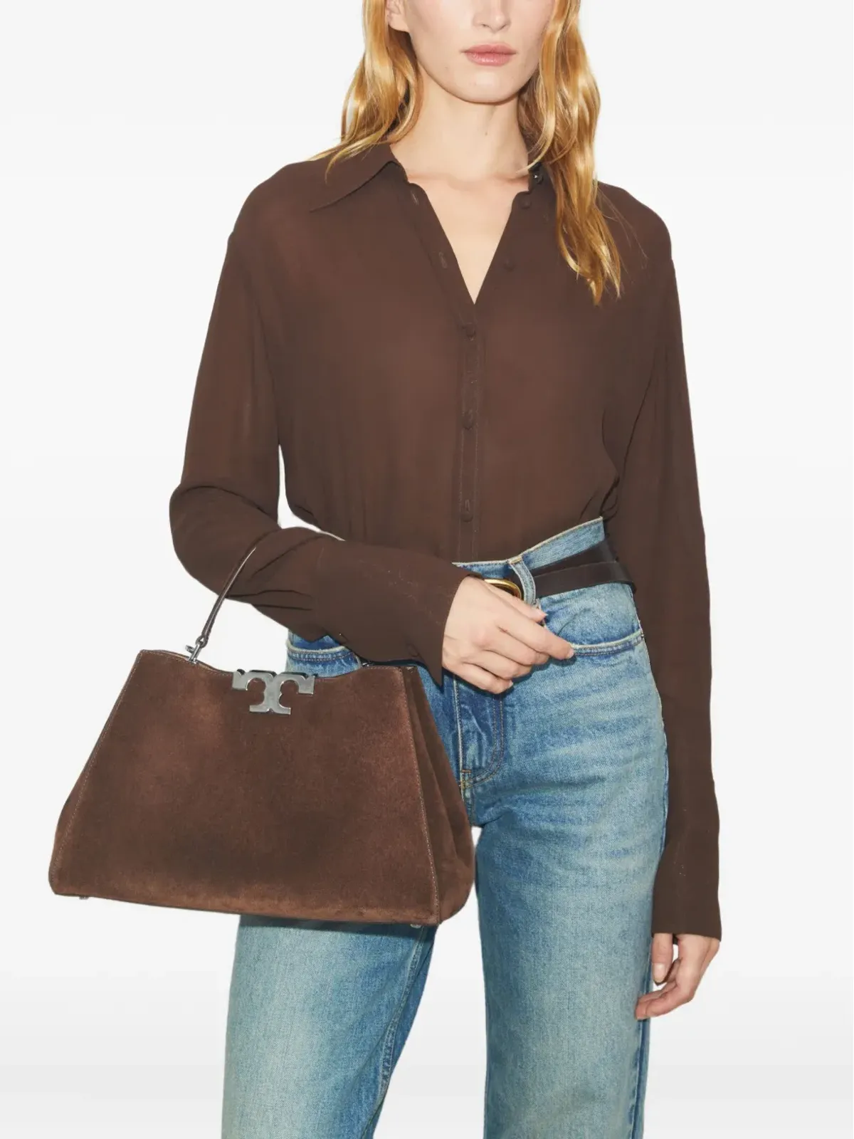 Tory Burch エレノア スエード トートバッグ - 画像2