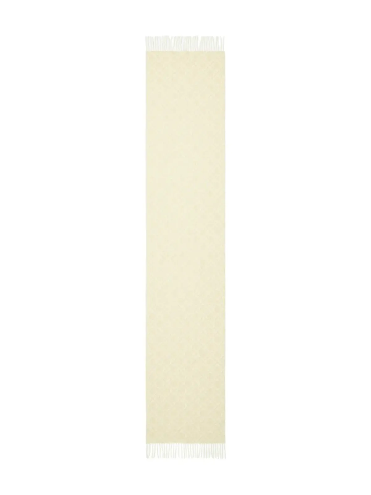 Tory Burch モノグラム柄フリンジスカーフ - 画像1