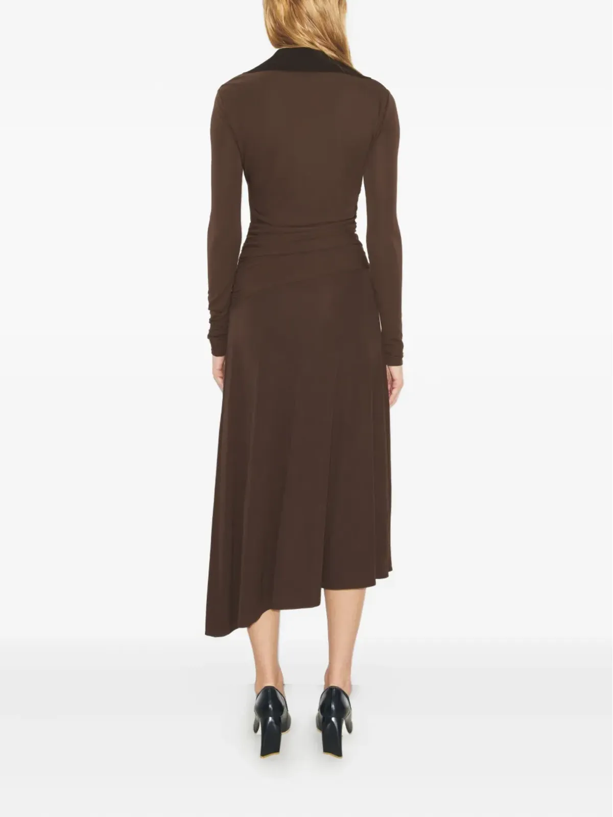 Tory Burch 襟付きギャザー入りドレス - 画像3