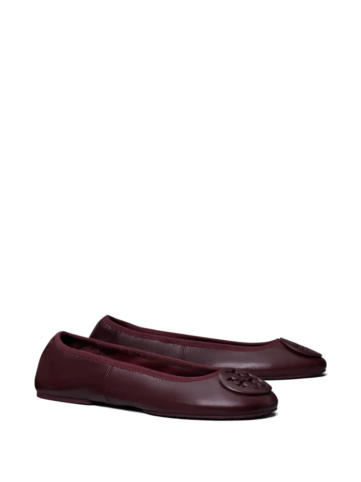 Tory Burch Reva Travel ロゴ付きバレエフラット - Red - 画像2