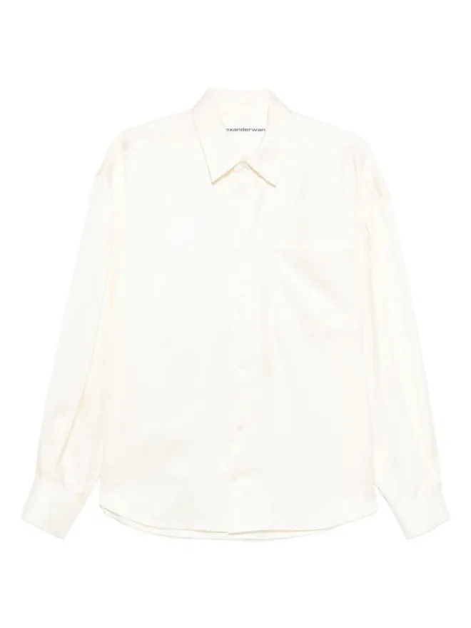 Alexander Wang Alexander Wang カットアウト・シルクシャツ - ホワイトの商品画像