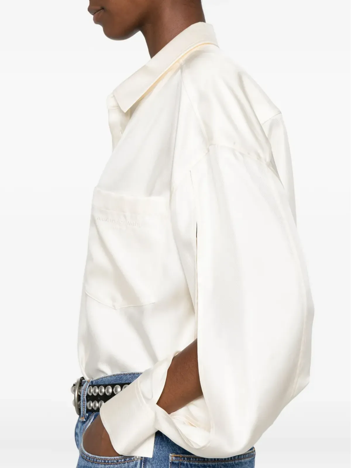 Alexander Wang カットアウト・シルクシャツ - ホワイト - 画像5