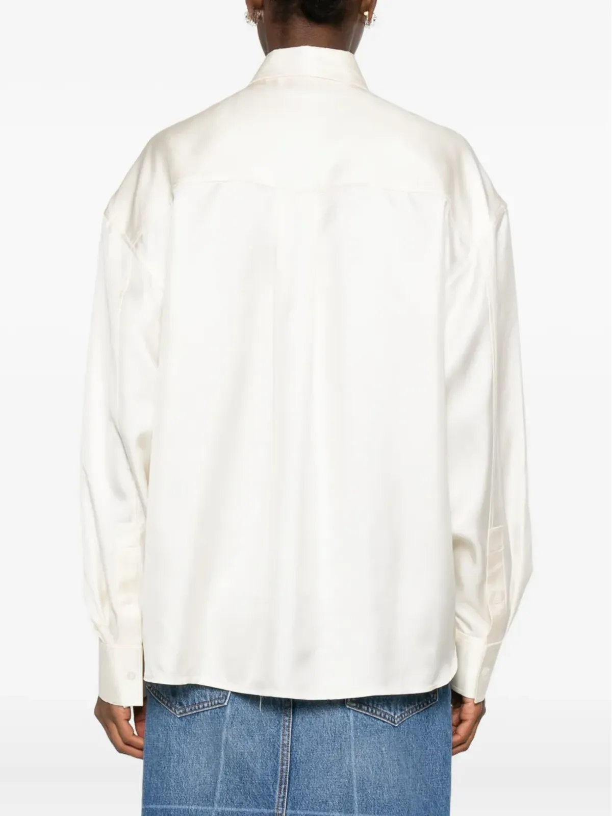 Alexander Wang カットアウト・シルクシャツ - ホワイト - 画像4