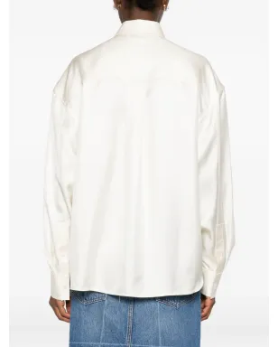 Alexander Wang カットアウト・シルクシャツ - ホワイト - サムネイル4